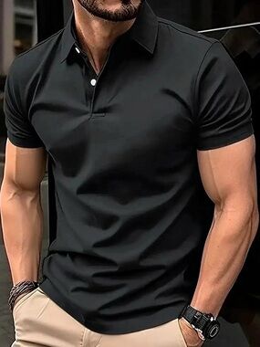 Men's Black Short Sleeve